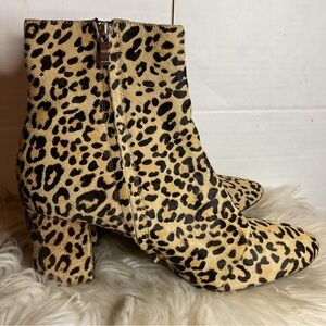 Halogen Leopard Print Ankle Boots 12M